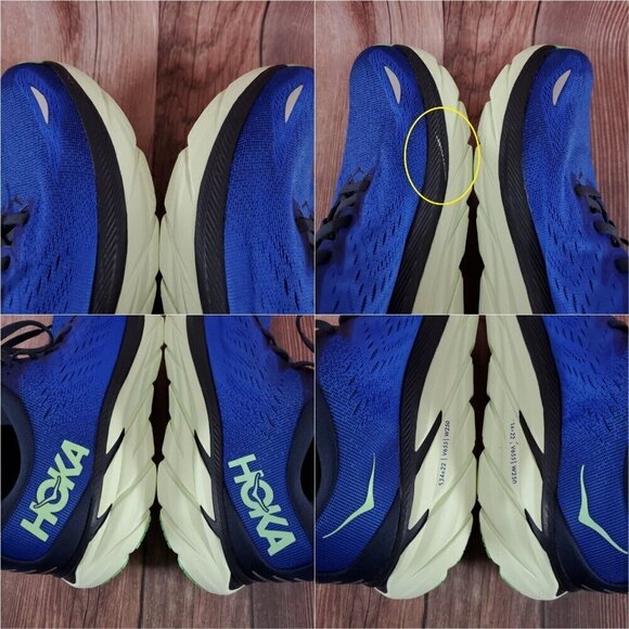 *READ* Hoka One One Clifton 8 Mens Size 10.5 D Running Shoes Blue 1119393 DBOS - Picture 3 of 15